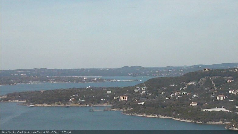 Lake Travis webcam, March 6, 2019 10:20 AM CT