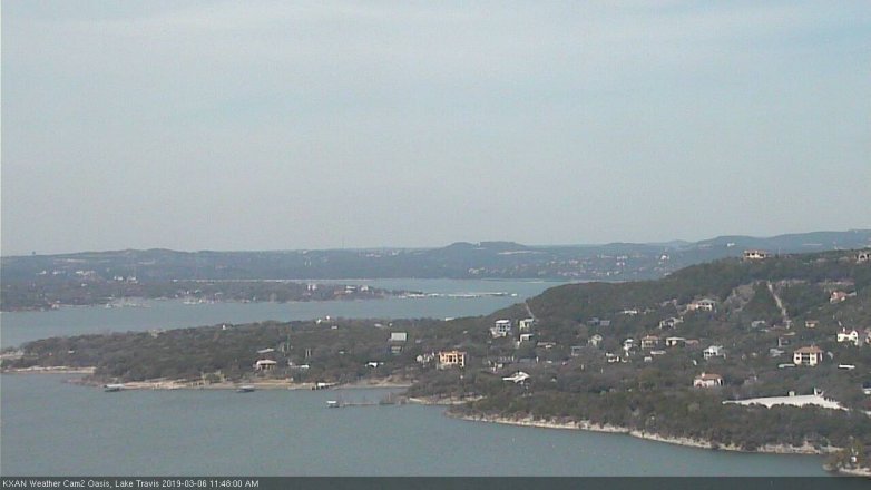 Lake Travis webcam, March 6, 2019 10:50 AM CT