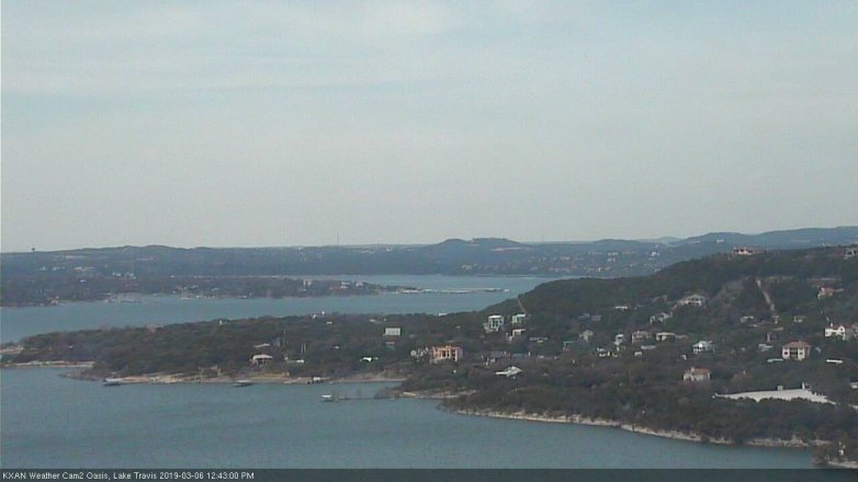 Lake Travis webcam, March 6, 2019 11:45 AM CT