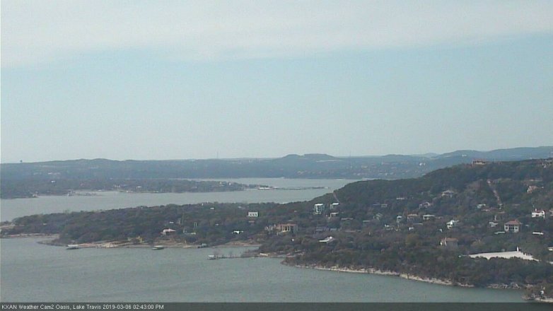 Lake Travis webcam, March 6, 2019 1:45 PM CT