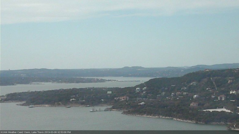 Lake Travis webcam, March 6, 2019 1:55 PM CT