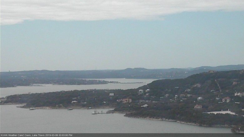 Lake Travis webcam, March 6, 2019 2:05 PM CT