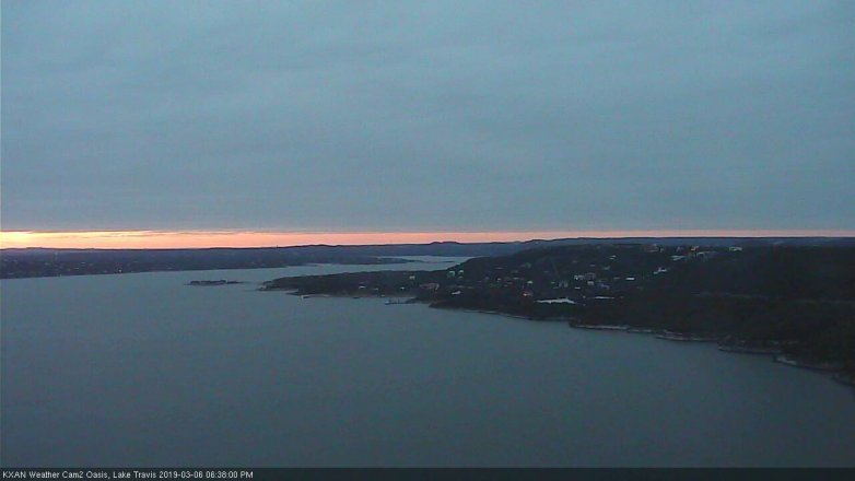 Lake Travis webcam, March 6, 2019 5:40 PM CT