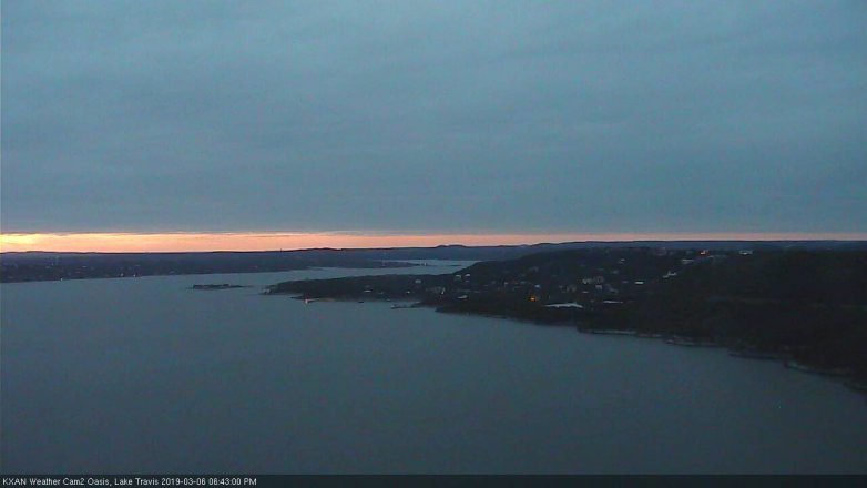 Lake Travis webcam, March 6, 2019 5:45 PM CT