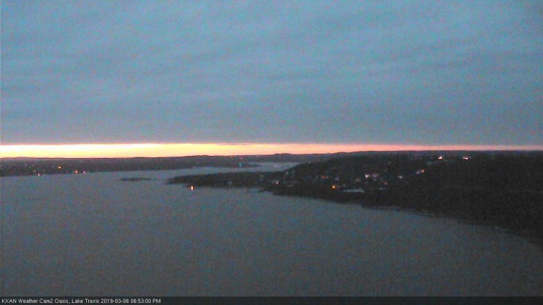 Lake Travis webcam, March 6, 2019 5:55 PM CT
