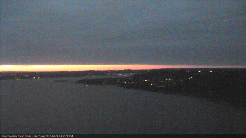 Lake Travis webcam, March 6, 2019 6:00 PM CT