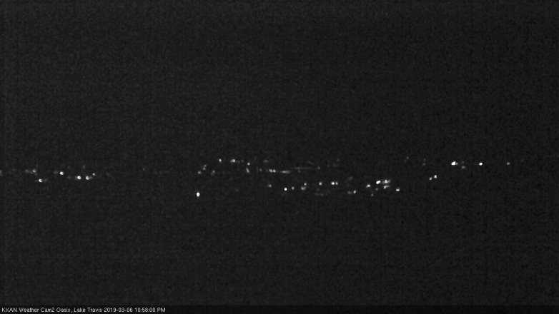 Lake Travis webcam, March 6, 2019 10:00 PM CT