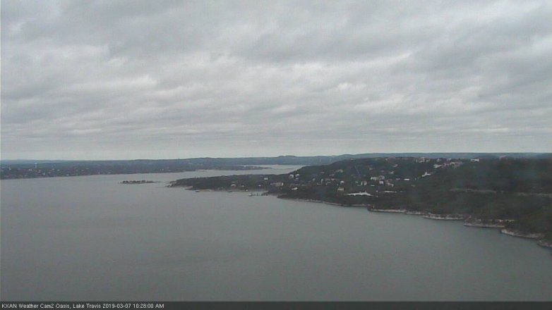 Lake Travis webcam, March 7, 2019 9:30 AM CT
