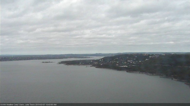 Lake Travis webcam, March 7, 2019 9:45 AM CT