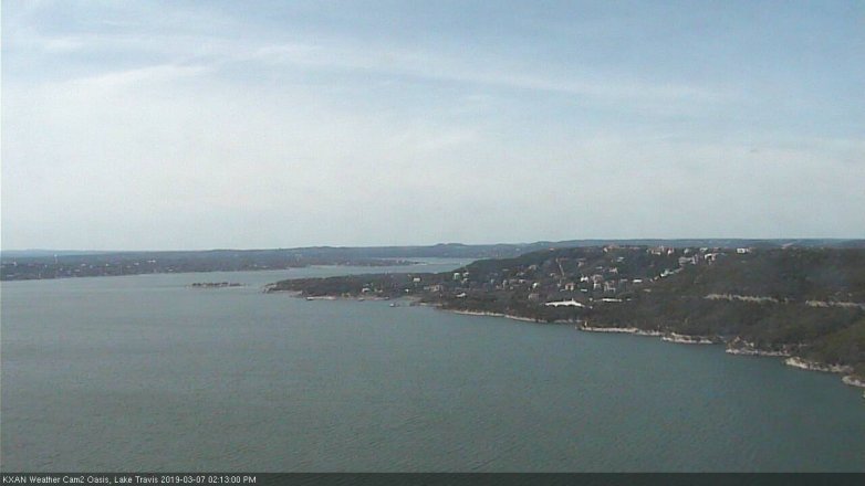 Lake Travis webcam, March 7, 2019 1:15 PM CT