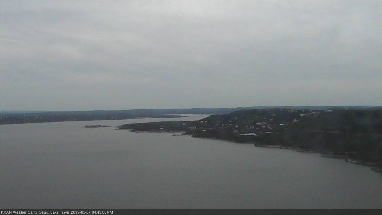 Lake Travis webcam, March 7, 2019 3:45 PM CT