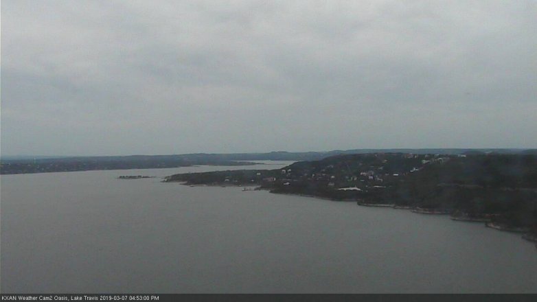 Lake Travis webcam, March 7, 2019 3:55 PM CT