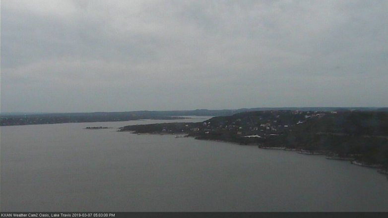 Lake Travis webcam, March 7, 2019 4:05 PM CT