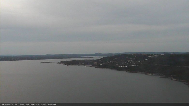 Lake Travis webcam, March 7, 2019 4:55 PM CT