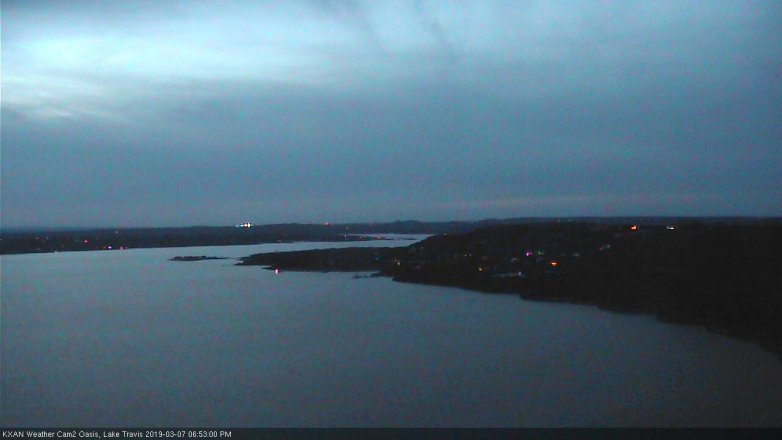 Lake Travis webcam, March 7, 2019 5:55 PM CT