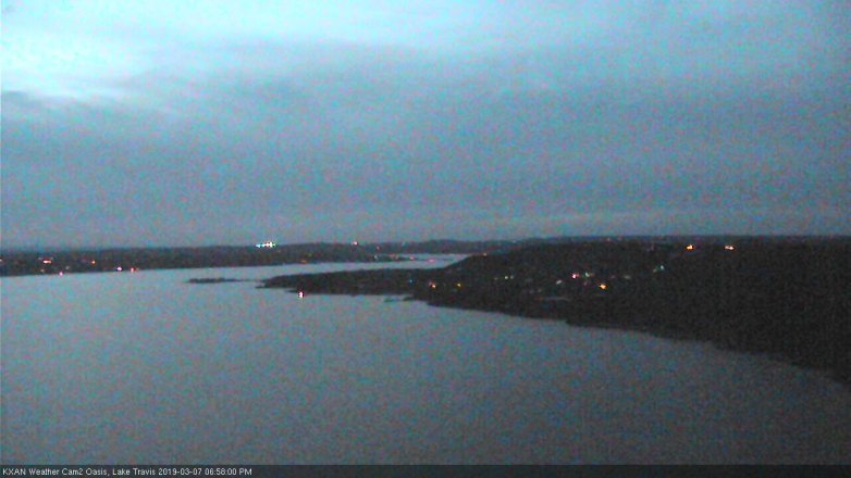 Lake Travis webcam, March 7, 2019 6:00 PM CT