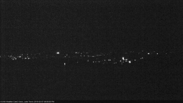Lake Travis webcam, March 7, 2019 8:00 PM CT