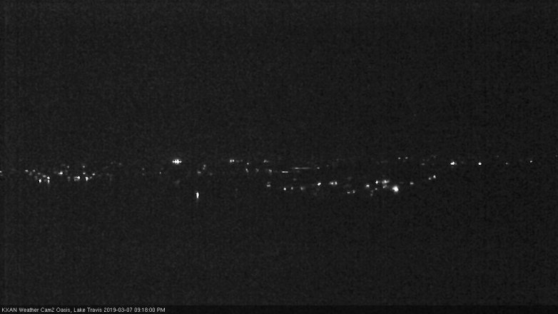 Lake Travis webcam, March 7, 2019 8:20 PM CT