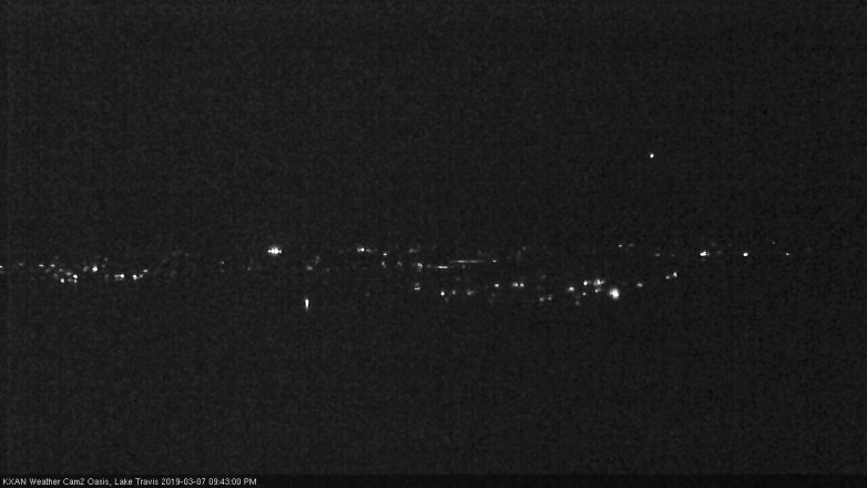 Lake Travis webcam, March 7, 2019 8:45 PM CT