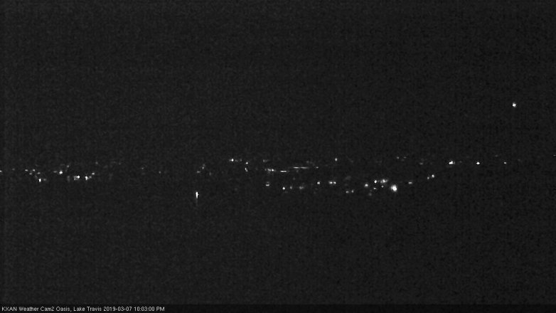 Lake Travis webcam, March 7, 2019 9:05 PM CT