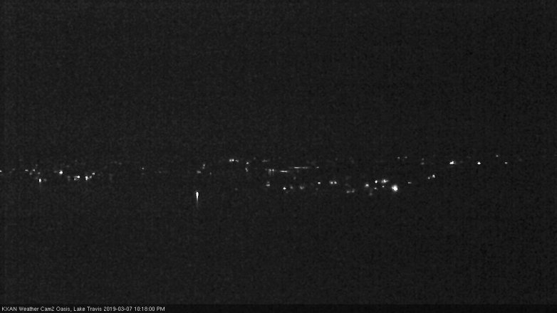 Lake Travis webcam, March 7, 2019 9:20 PM CT