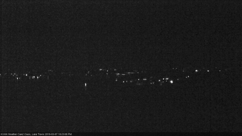 Lake Travis webcam, March 7, 2019 9:25 PM CT