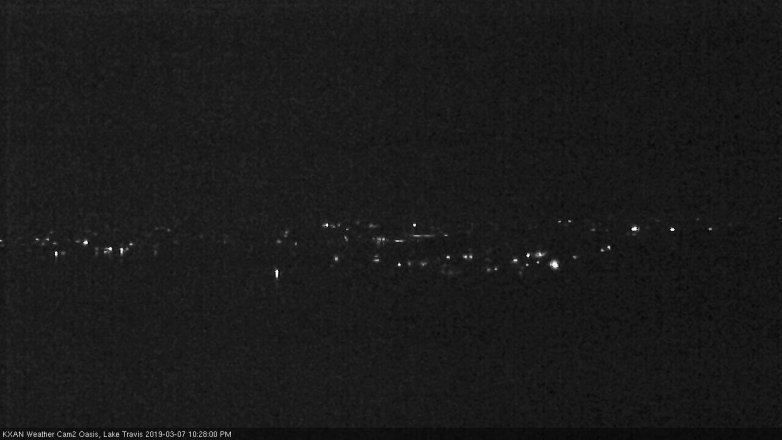 Lake Travis webcam, March 7, 2019 9:30 PM CT