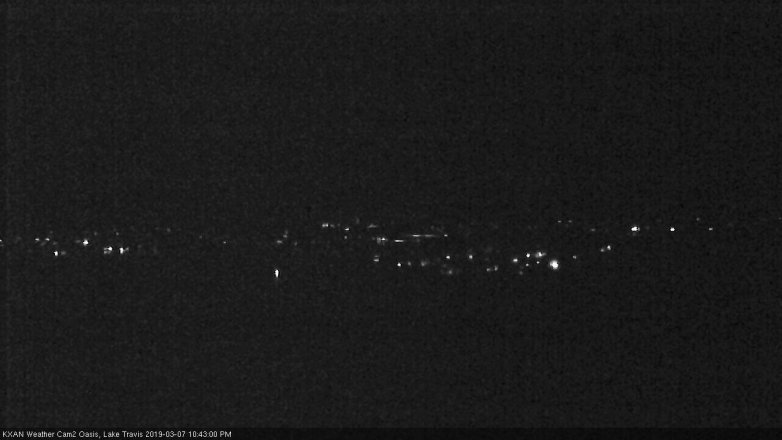 Lake Travis webcam, March 7, 2019 9:45 PM CT