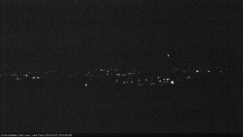Lake Travis webcam, March 7, 2019 9:55 PM CT