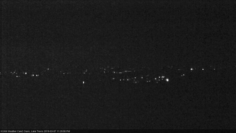 Lake Travis webcam, March 7, 2019 10:30 PM CT
