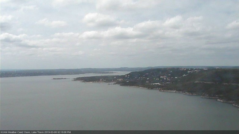 Lake Travis webcam, March 8, 2019 1:20 PM CT