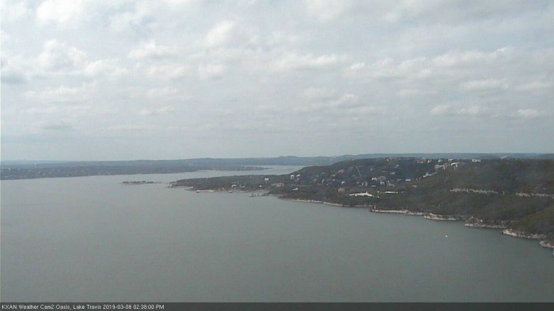 Lake Travis webcam, March 8, 2019 1:40 PM CT