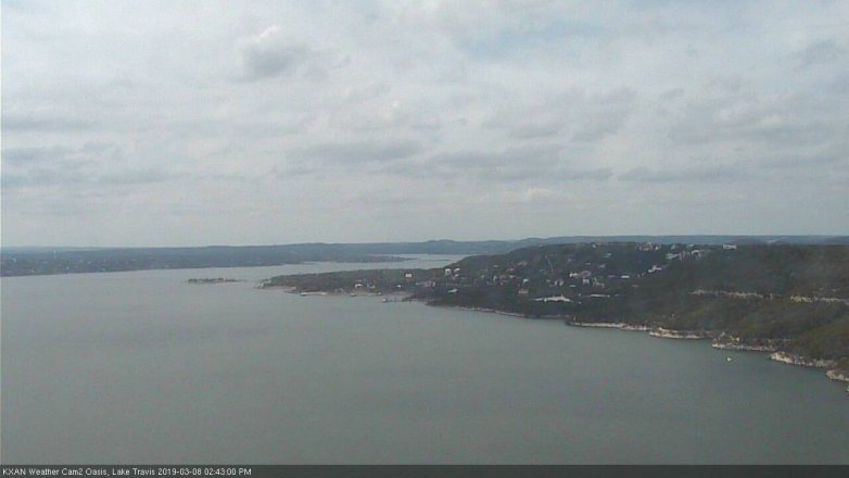 Lake Travis webcam, March 8, 2019 1:45 PM CT