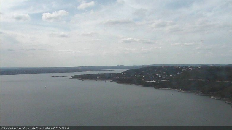 Lake Travis webcam, March 8, 2019 2:40 PM CT