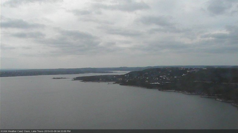 Lake Travis webcam, March 8, 2019 3:35 PM CT