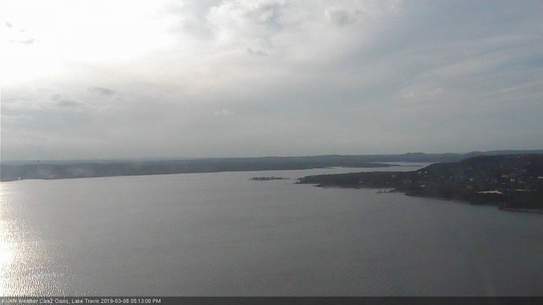 Lake Travis webcam, March 8, 2019 4:15 PM CT