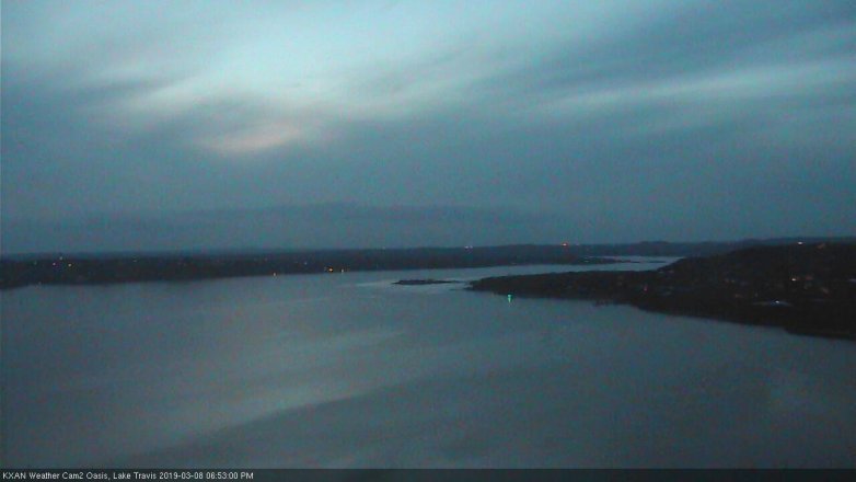 Lake Travis webcam, March 8, 2019 5:55 PM CT