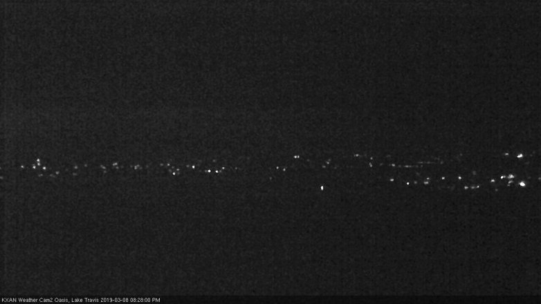 Lake Travis webcam, March 8, 2019 7:30 PM CT