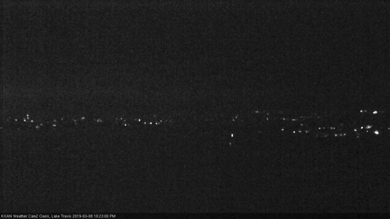 Lake Travis webcam, March 8, 2019 9:25 PM CT