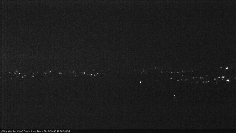 Lake Travis webcam, March 8, 2019 9:30 PM CT