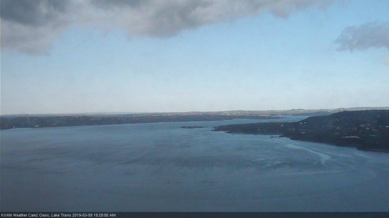 Lake Travis webcam, March 9, 2019 9:30 AM CT