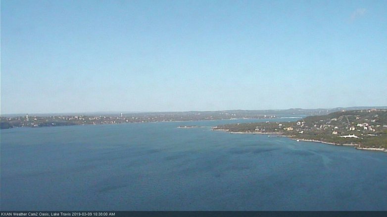 Lake Travis webcam, March 9, 2019 9:40 AM CT