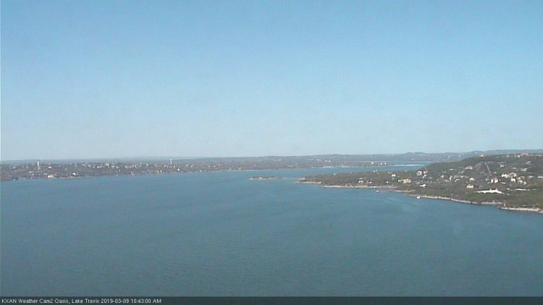 Lake Travis webcam, March 9, 2019 9:45 AM CT