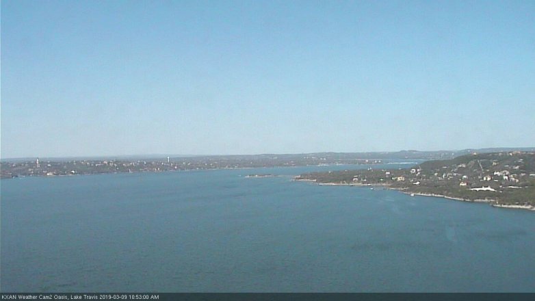 Lake Travis webcam, March 9, 2019 9:55 AM CT