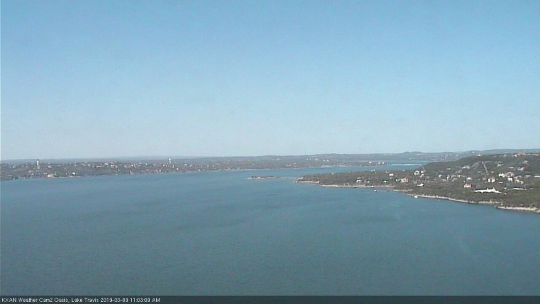 Lake Travis webcam, March 9, 2019 10:05 AM CT