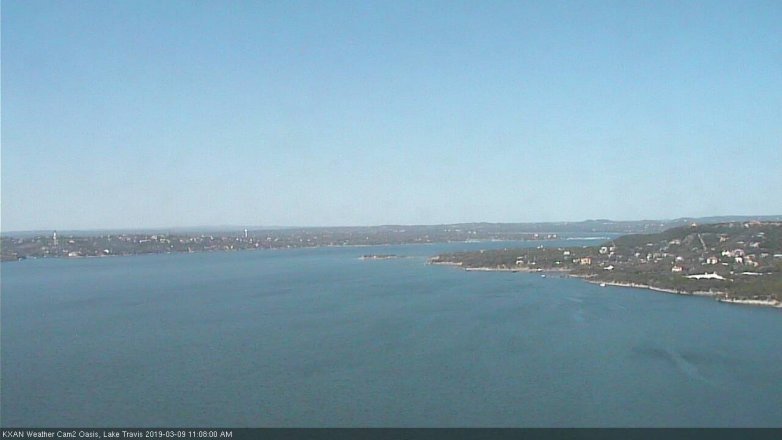 Lake Travis webcam, March 9, 2019 10:10 AM CT