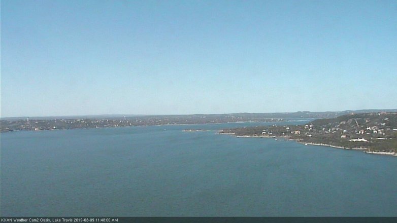Lake Travis webcam, March 9, 2019 10:50 AM CT