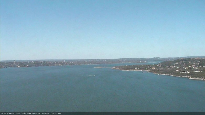 Lake Travis webcam, March 9, 2019 11:00 AM CT
