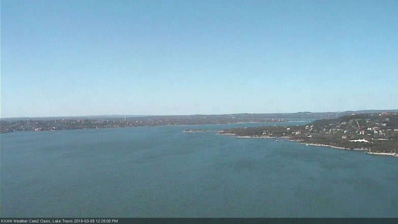 Lake Travis webcam, March 9, 2019 11:30 AM CT