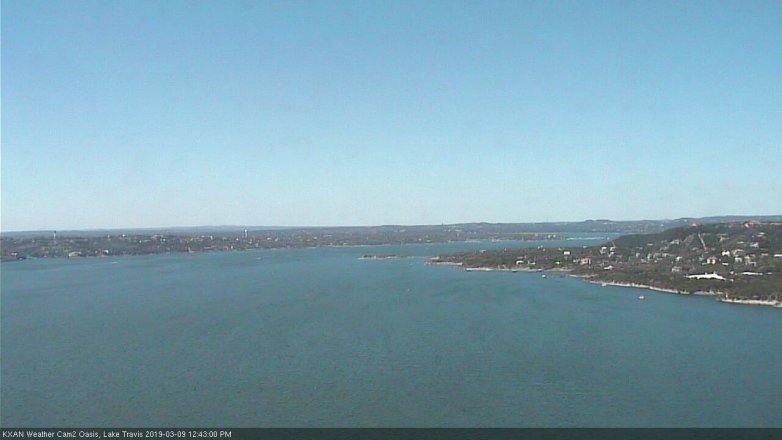 Lake Travis webcam, March 9, 2019 11:45 AM CT